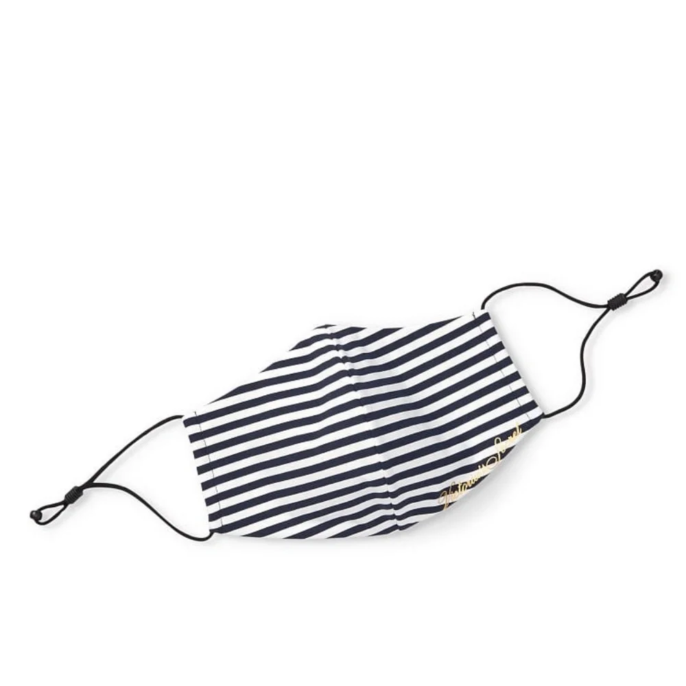 Victoria's Secret Navy and White Striped Face Mask